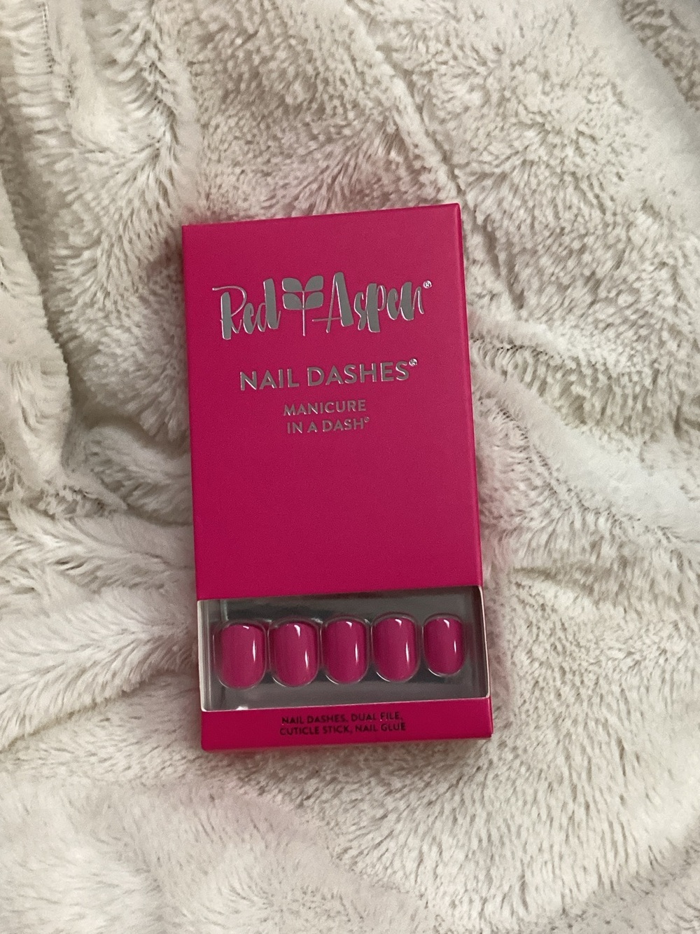 Red Aspen Pink Nail Dashes Press-On Nails